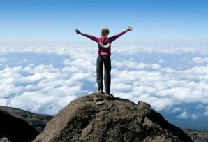 Tanzania itineraries - photo of trekking up Kilimanjaro