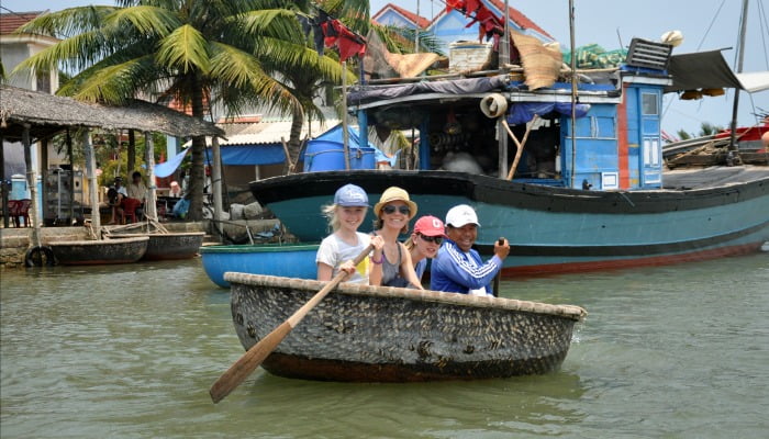 Places to visit in Vietnam - traditional round boat