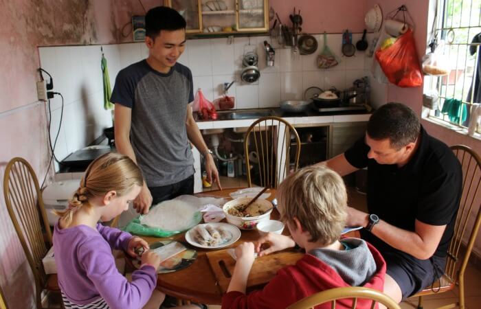 Vietnam with kids - Home-cooking Red River District