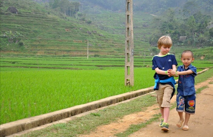 Vietnam with kids - Homestay Pu Luong