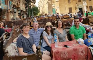 Egypt family holidays - all the family eating al fresco