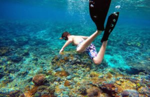 Bali family holidays - boy snorkelling
