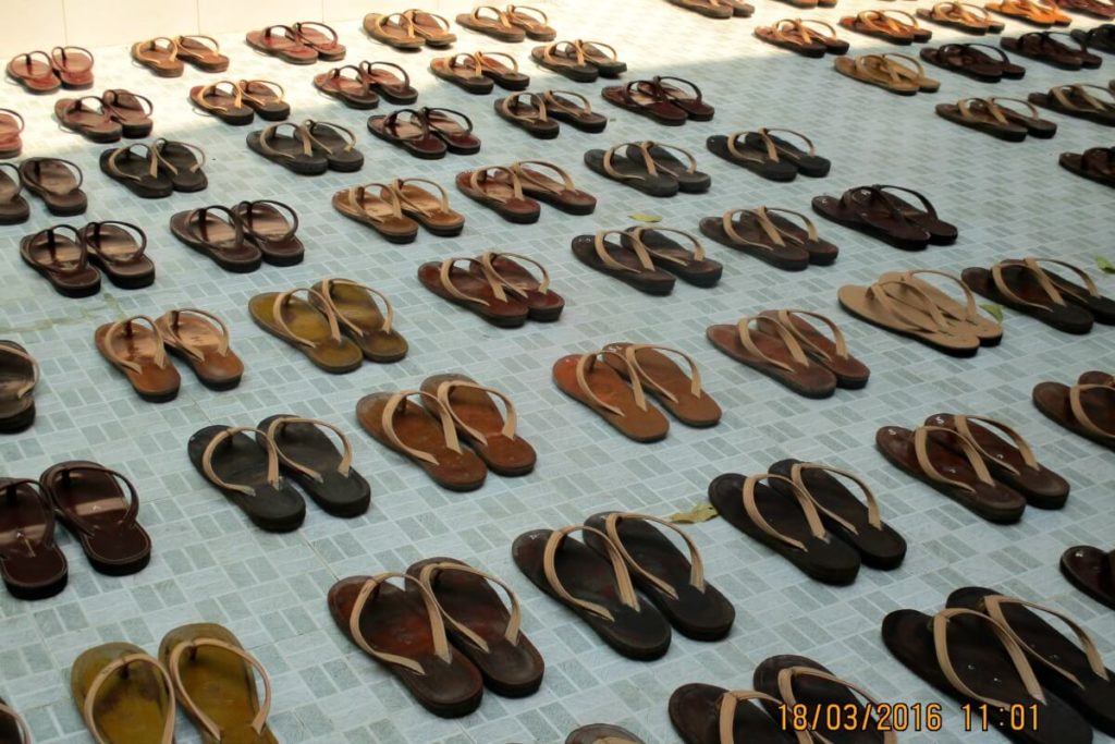 National Geographic kids award - photo of Nun's shoes in Burma Myanmar