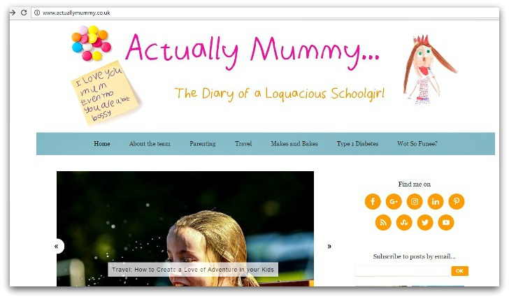 family travel blogs - actually mummy screen grab