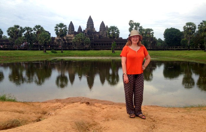 Kelly at Angkor Wat - Cambodia photo blog