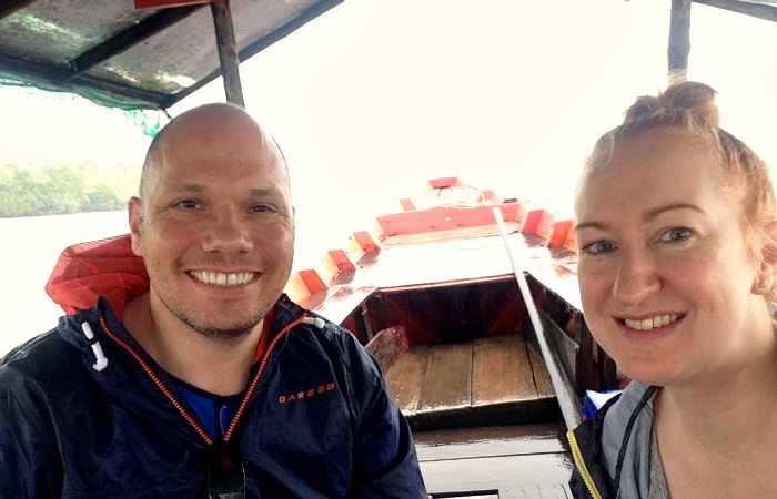 Cambodia photo blog - Kelly Perks on boat transfer