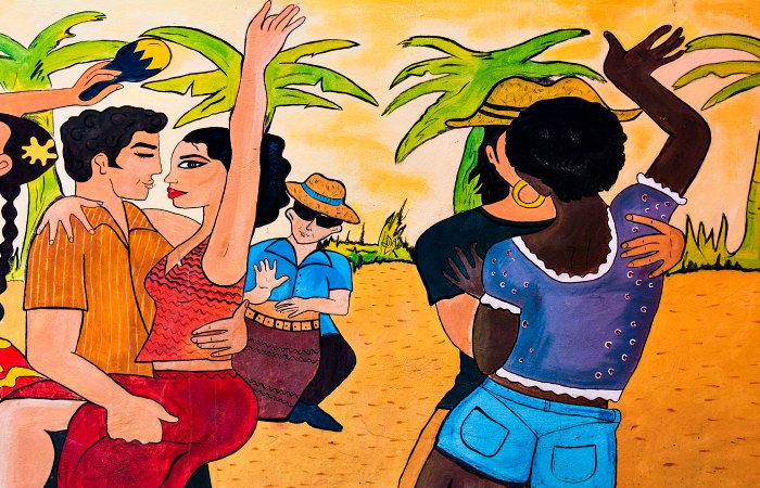 Cuban dancers illustration - for Cuba with kids post