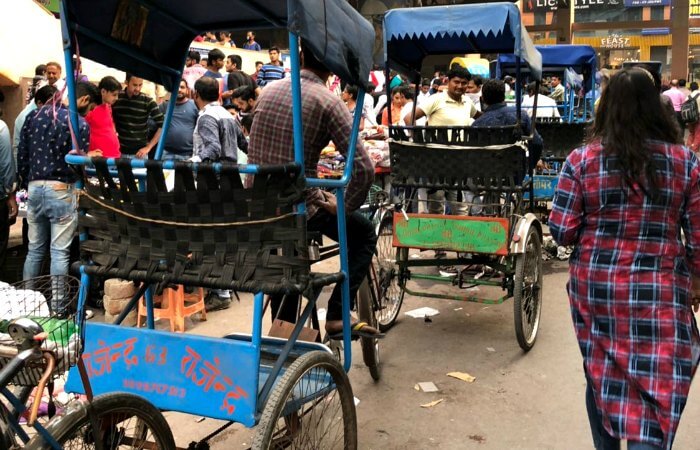 Rickshaw travel in Delhi - India with kids