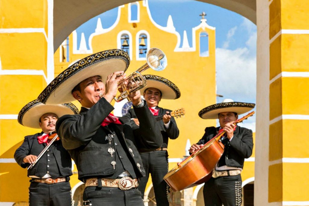 Hear Mariache bands in colourful Merida, on Mexico family holidays with Stubborn Mule Travel