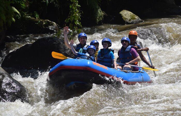 Rafting in Bali with kids on the Ayung River