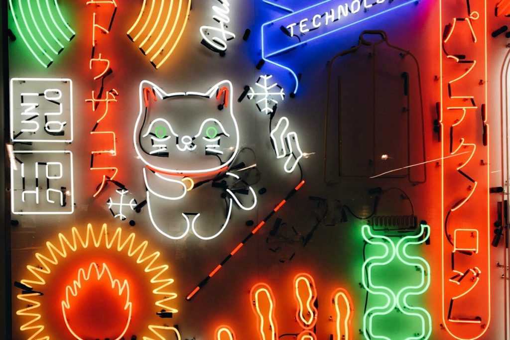 Neon lights - Tokyo with kids holiday