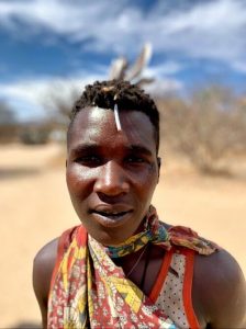 Portrait of a Hadzabe hunter in Tanzania