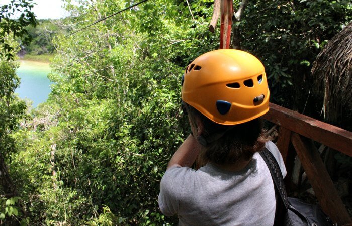 Zip lining at Punta Laguna - a favourite activity on our Mexico with children holidays