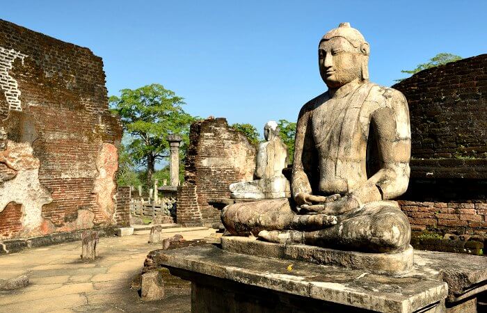 Buddha at Polonnaruwa - Sri Lana with kids holiday
