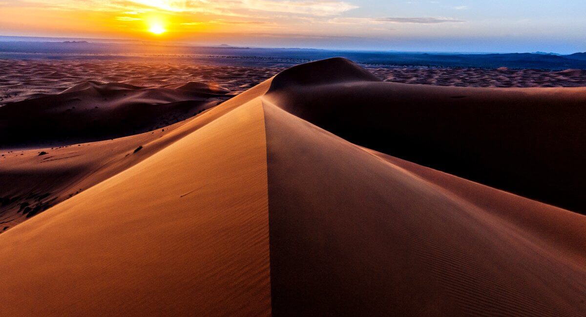 Sunrise at Erg Chebbi Sand Dunes, Morocco