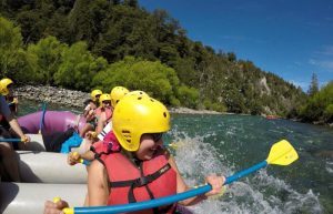 White water rafting on a family Christmas break in Argentina