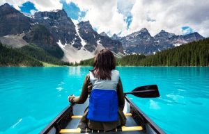 Canada family holidays - canoeing in Banff