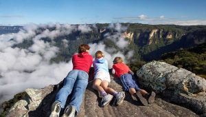 Australasia family holidays - family in the Blue Mountains, New South Wales