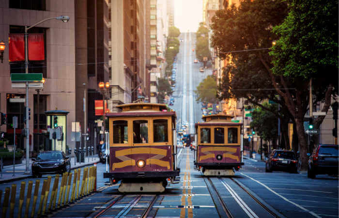 USA family holidays - San Fransisco trams