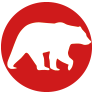 North America holidays icon of a bear