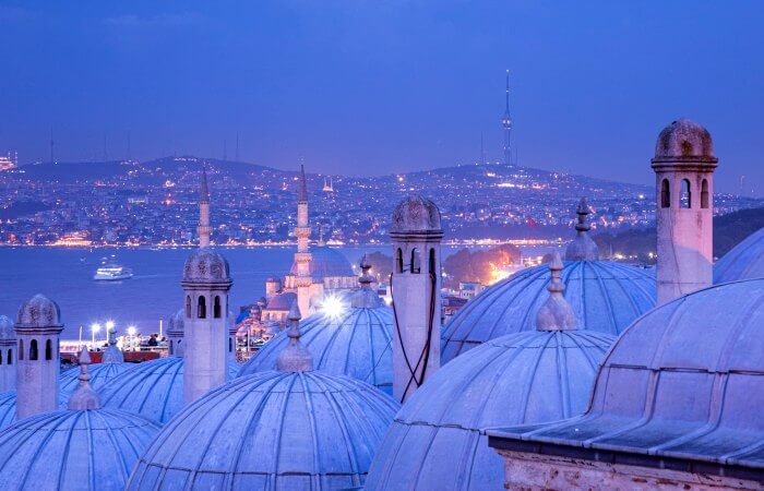 Turkey family holidays - view across the Bosphorus from the Suleymaniye Mosque