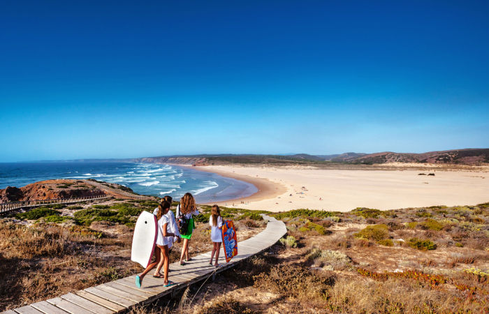 Portugal family holidays, footpath to the beach, Praia da Bordeira, Carrapateira, Costa Vicentina, Algarve