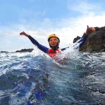 Azores family holidays - young women coasteering