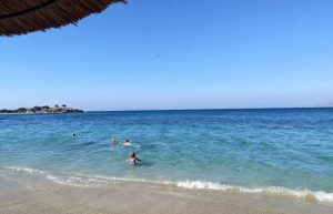 Family - gorgeous Greek beach - swimming