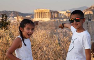 Travelling to Greece with kids - at the Acropolis