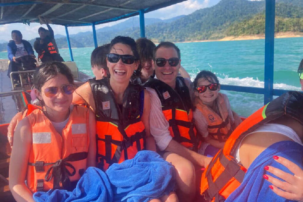 Boat transfer when holidaying in Thailand with kids