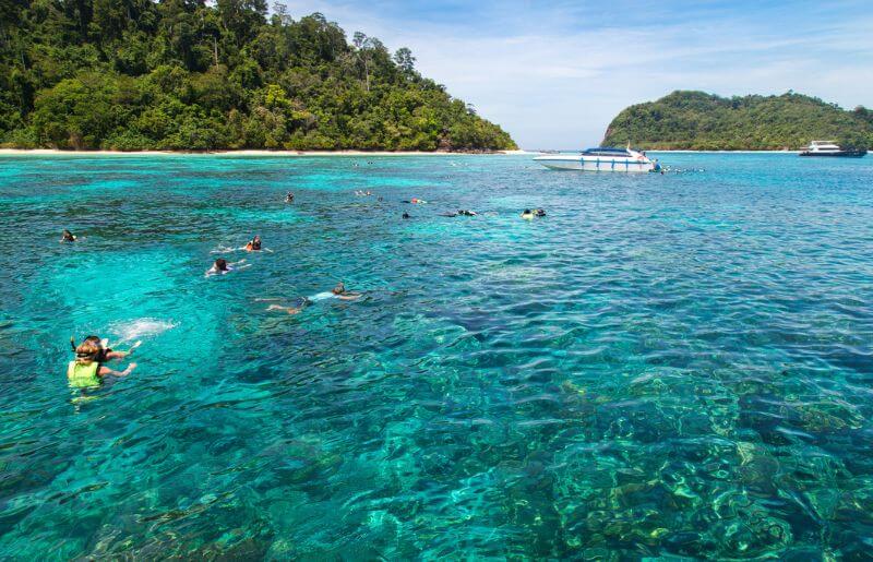 Thailand with kids - snorkelling with the family