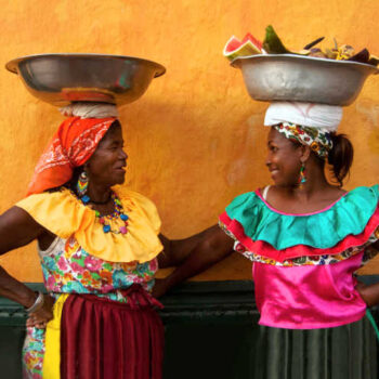 Cartagena fruit sellers in Colombia