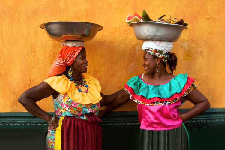 Cartagena fruit sellers in Colombia