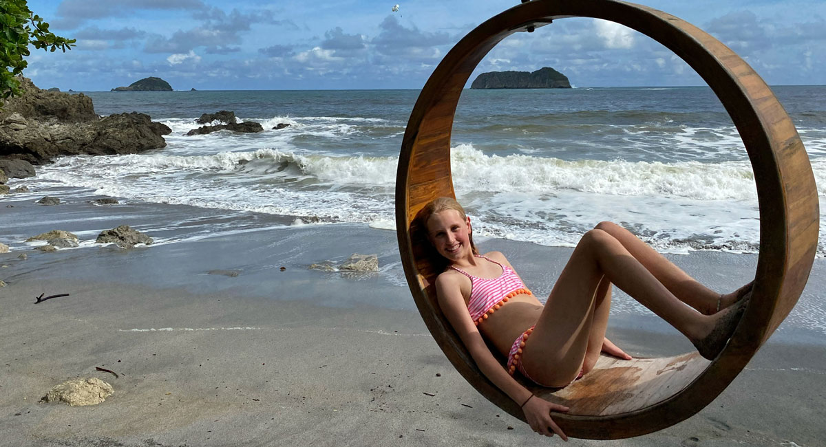 Relaxing on Costa Rica beach