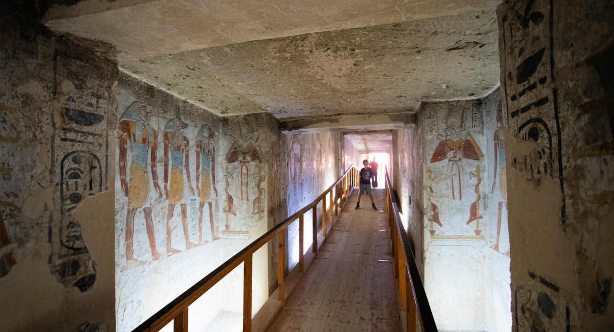 Inside Egyptian tomb