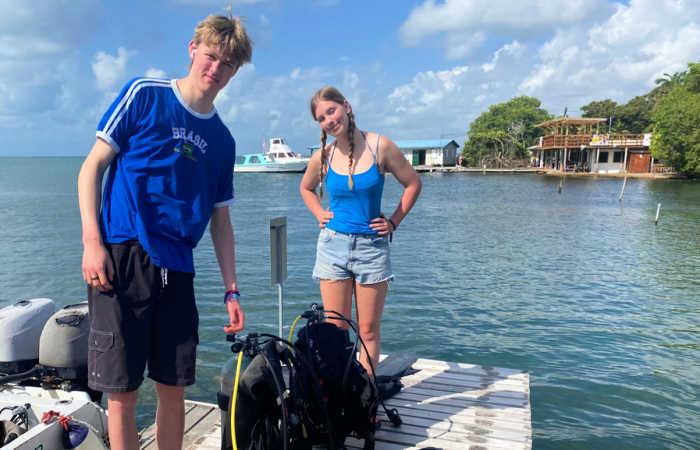 Diving in Placentia on Belize with kids holiday, Stubborn Mule Travel