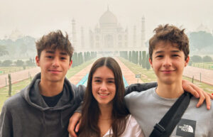 India family holidays - teenagers in front of Taj Mahal, Half term holidays