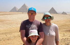 Family at Pyramids, Egypt - half term holidays