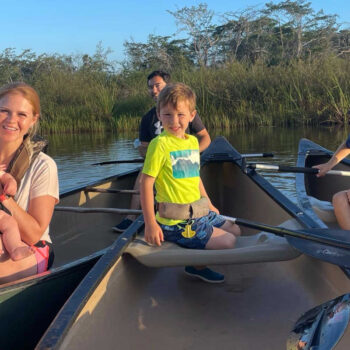 Mexico with kids - family boating