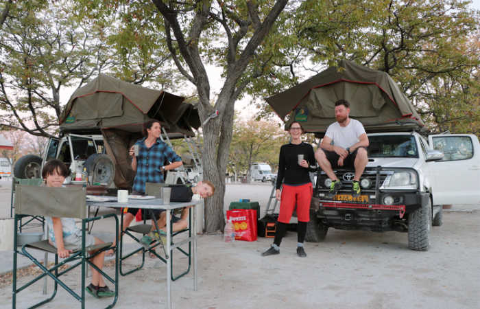 Family camping on Namibia self-drive holiday