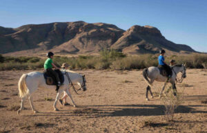Family horse riding in the Namib Desert, Namibia with kids itinerary