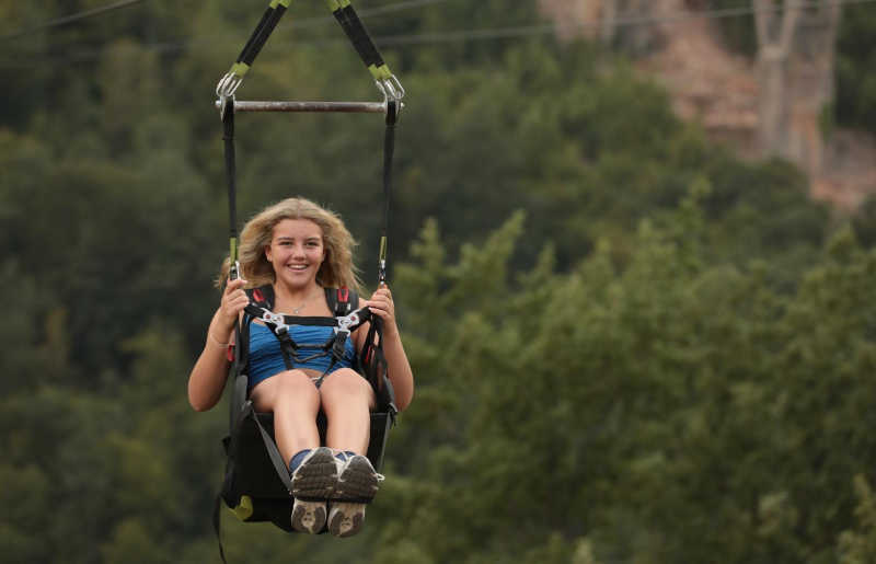 May activities in the Tara Gorge, Montenegro, zip-line and then raft