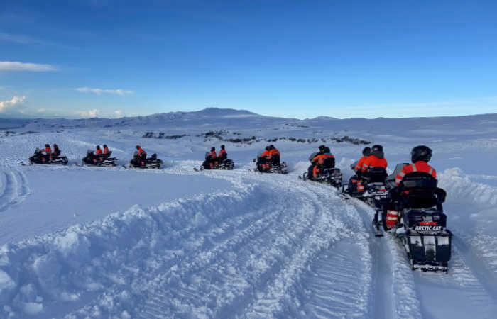 Iceland snowmobile