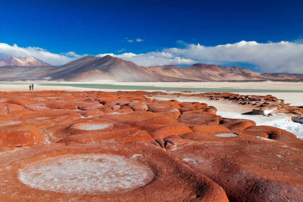 People walking in the Atacama Desert on Chile family holidays