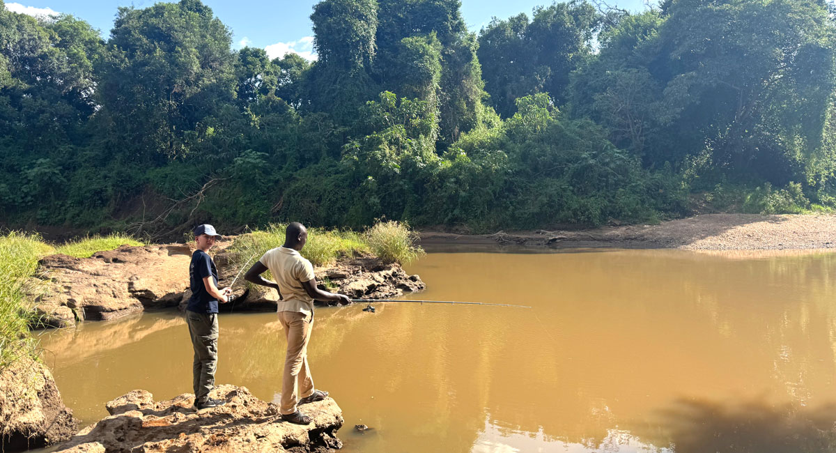 River fishing Laikipia, Kenya