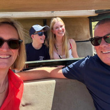 50th birthday holiday ideas, family on safari in Kenya