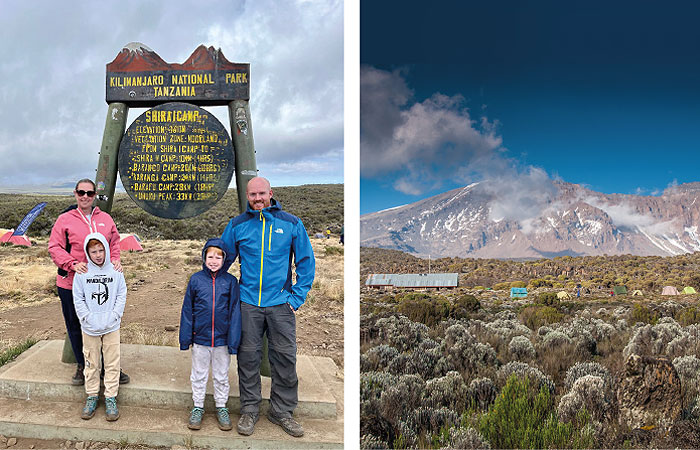 Family at Shira Camp, Kilimanjaro family climb