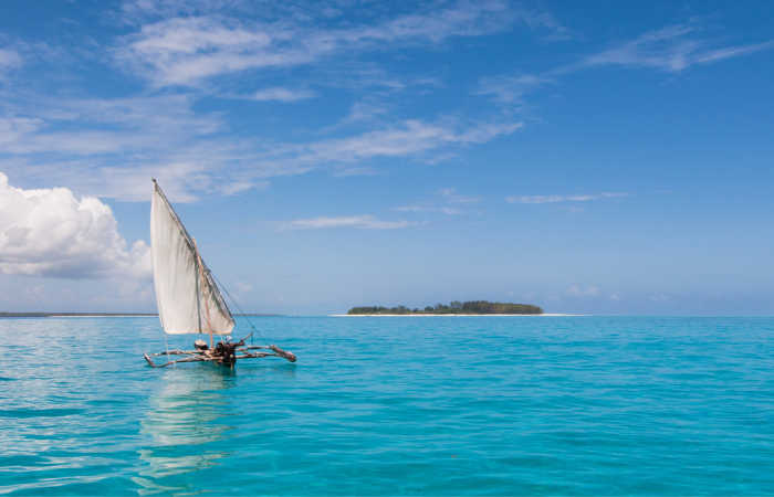 Zanzibar dhow and atol
