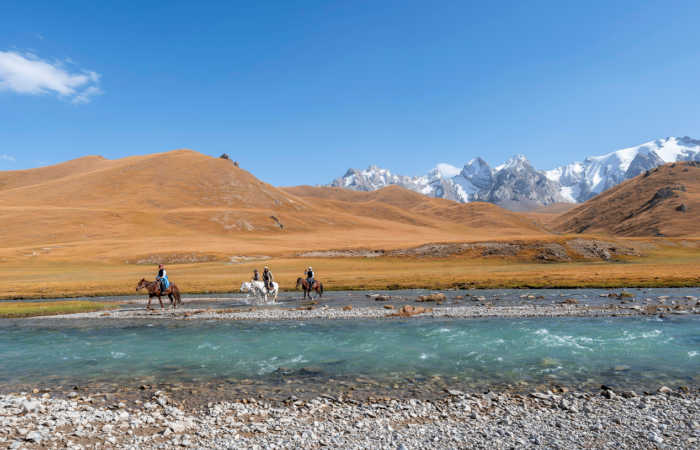 Horses are central to Kyrgyz culture, and riding is a wonderful way to experience true wilderness