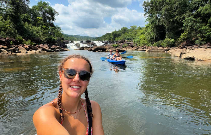 Gap year - family meet-up kayaking in Cambodia